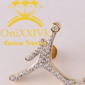 Iced Out Custom Jordan Style Earrings